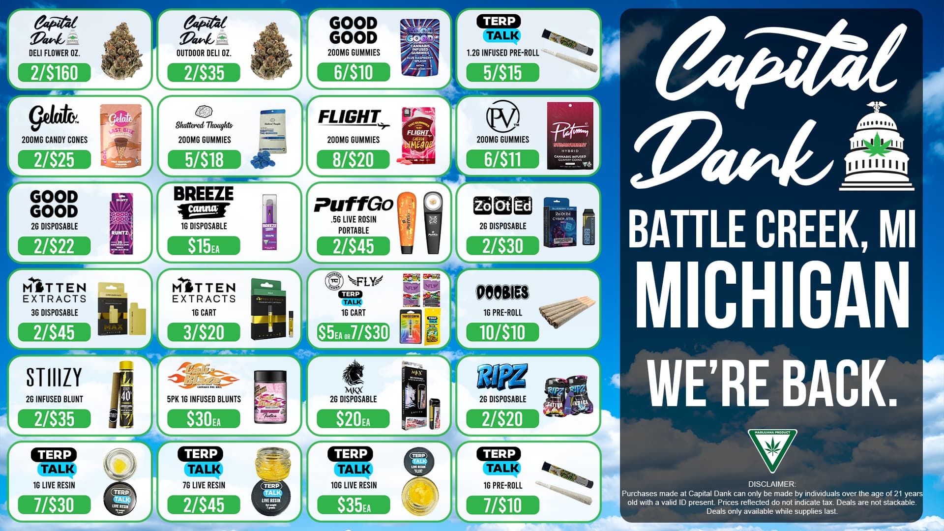 Current Capital Dank Michigan Dank Deals
